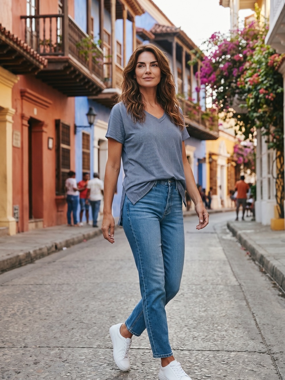 Athletic woman workout shirt